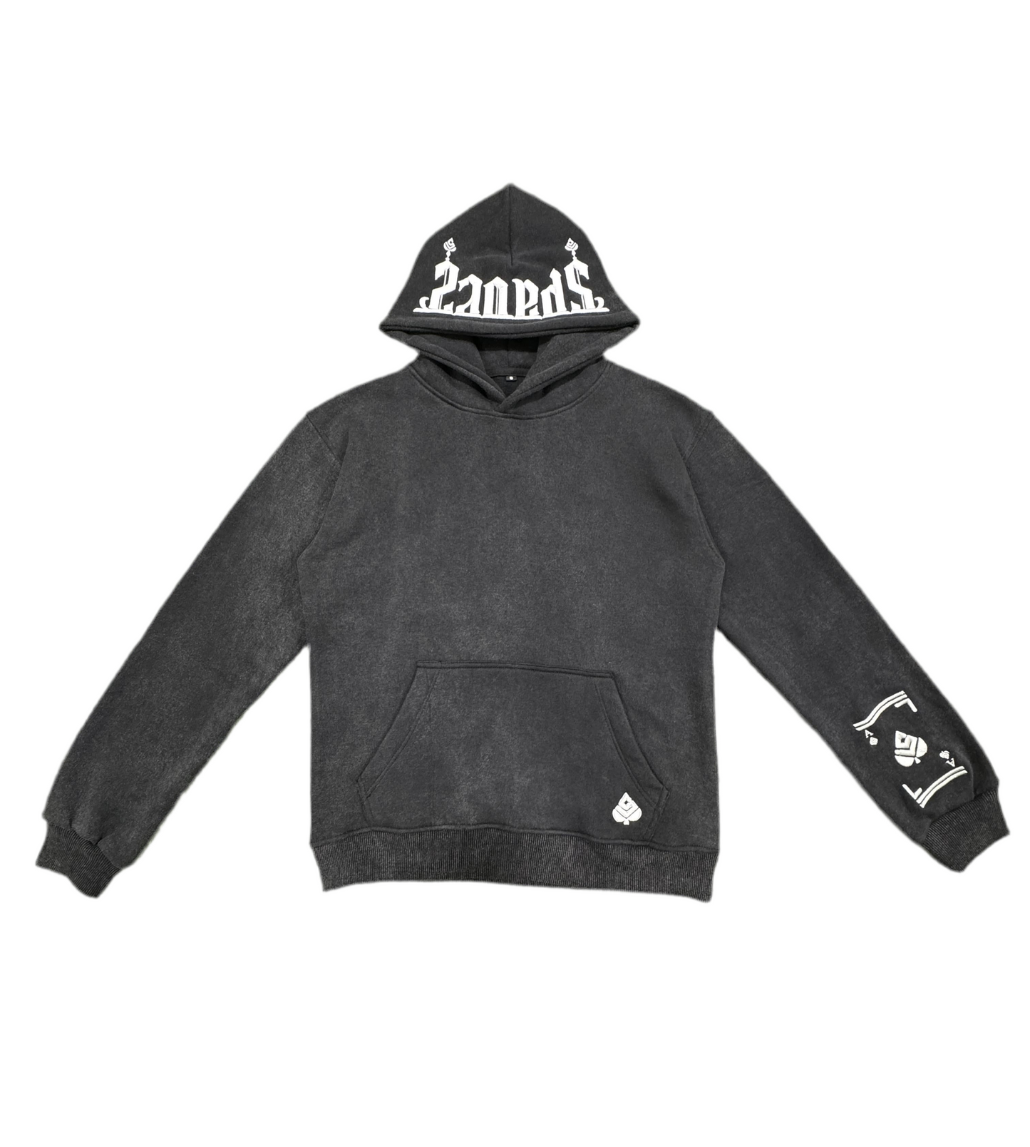 No Angels - 3D Embroidered Acid Washed Hoodie